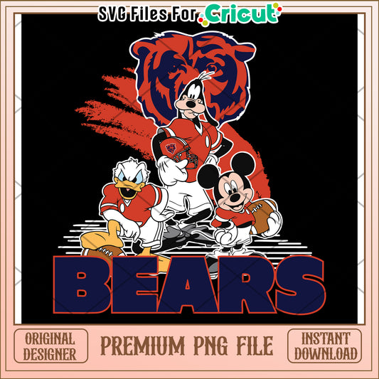 Disney Bears Team PNG File, perfect for crafting and design projects