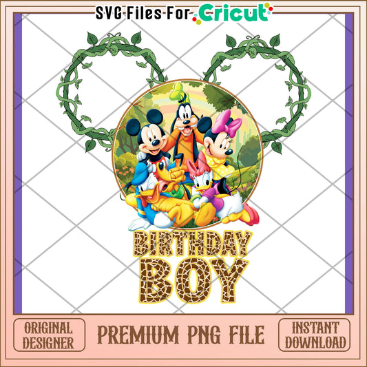 Disney Birthday Boy PNG Design