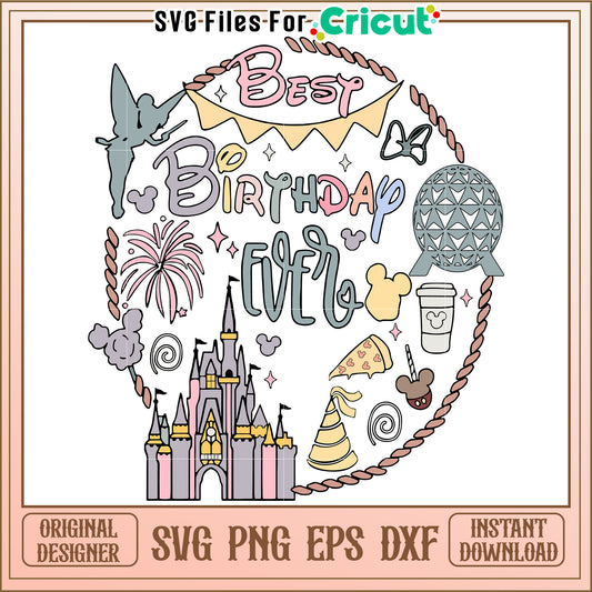 Disney Birthday SVG Design Files