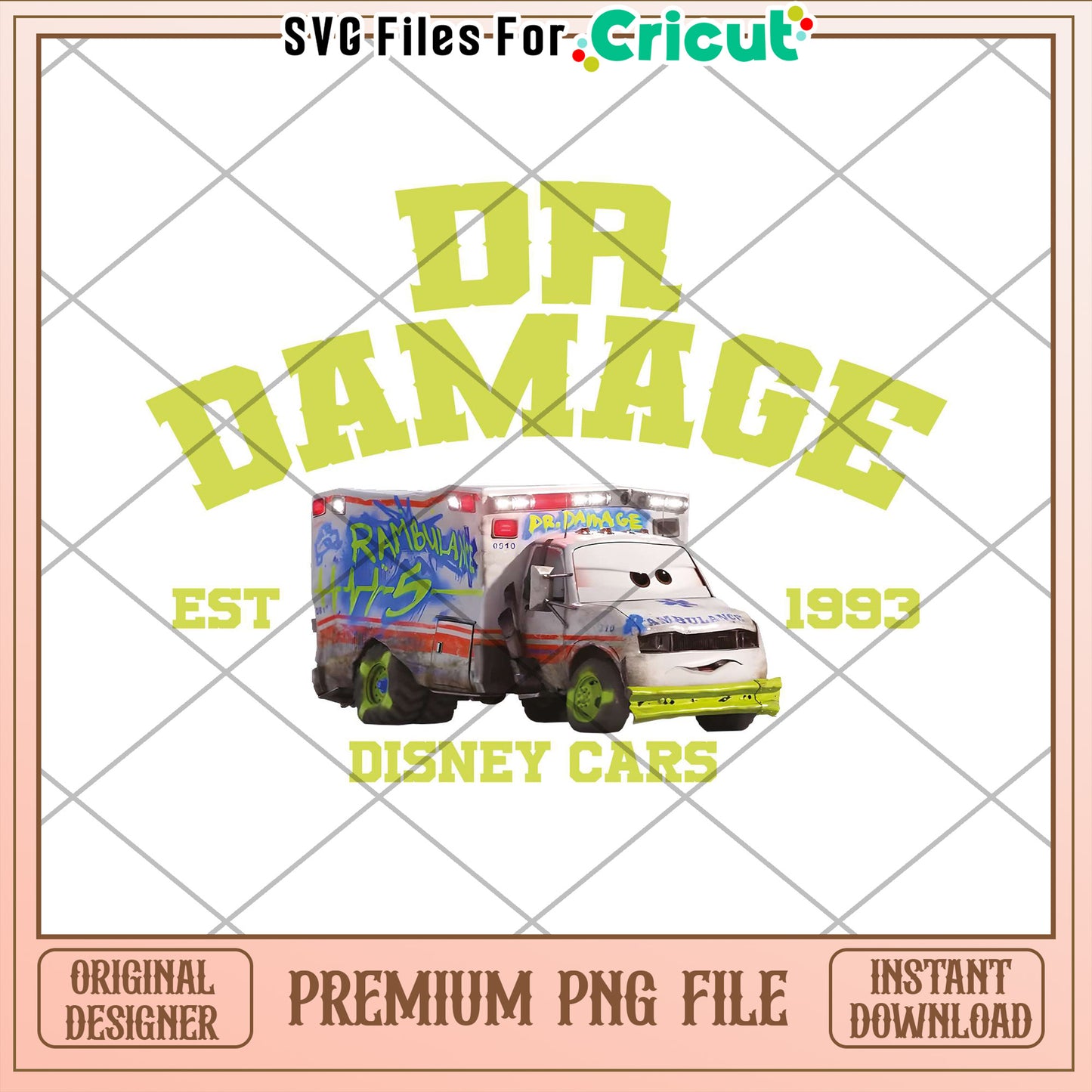 Disney Cars Dr Damage PNG