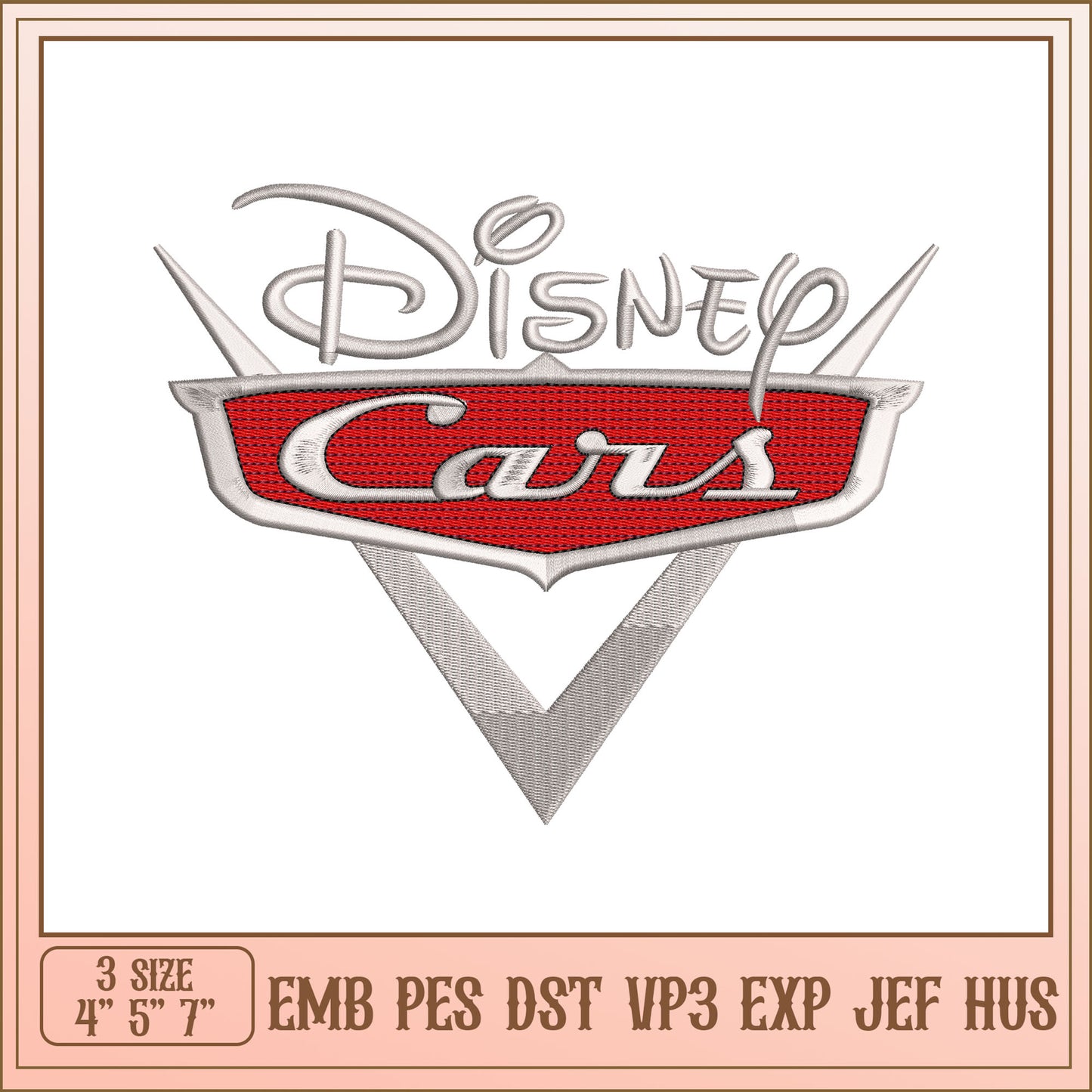 Disney Cars Embroidery Design