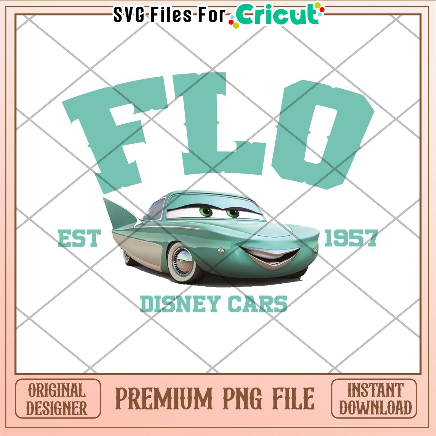 Disney Cars Flo PNG Cricut Design