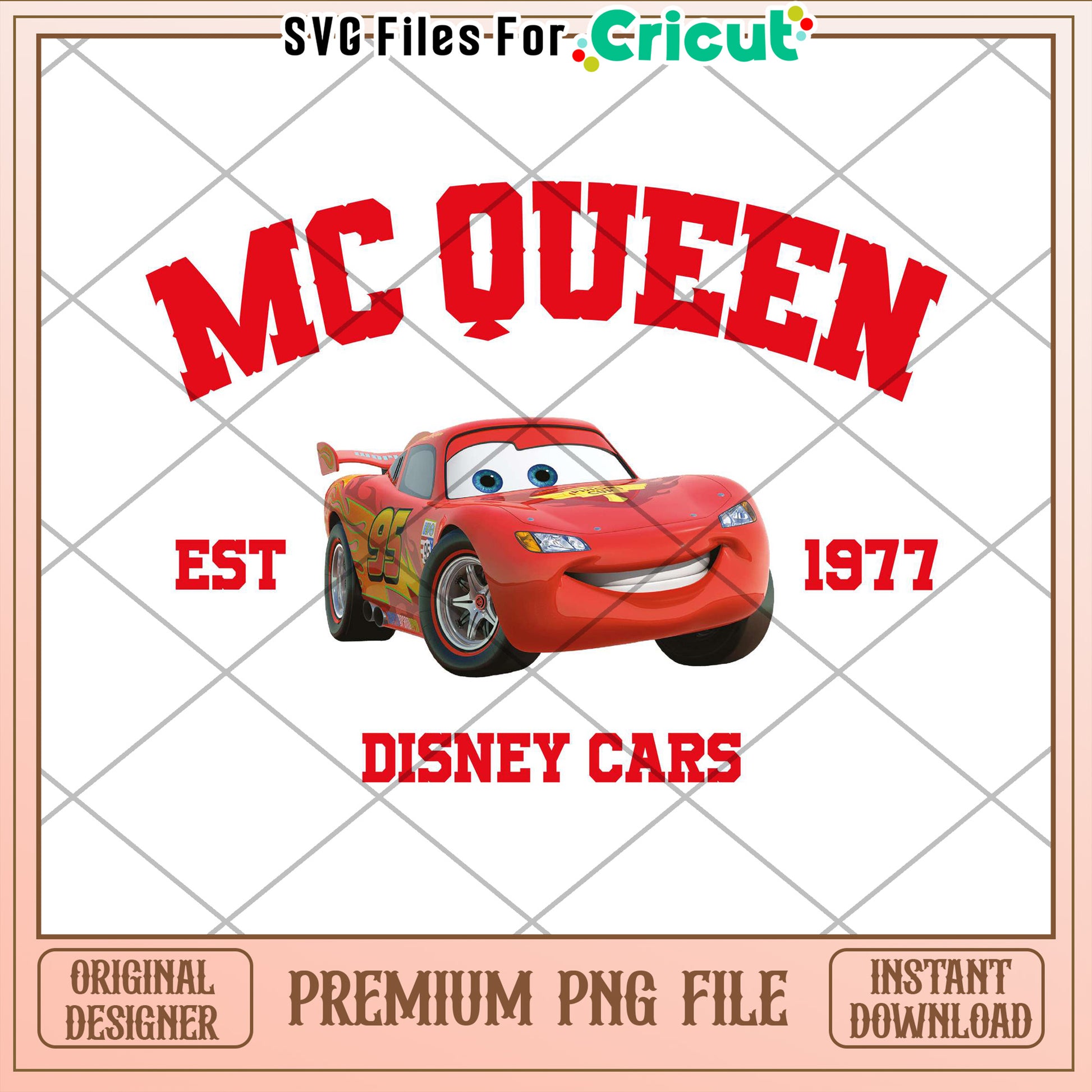 Disney Cars McQueen PNG Cricut Design