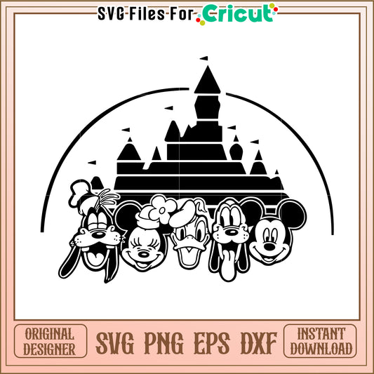 Disney Castle Friends SVG PNG EPS DXF