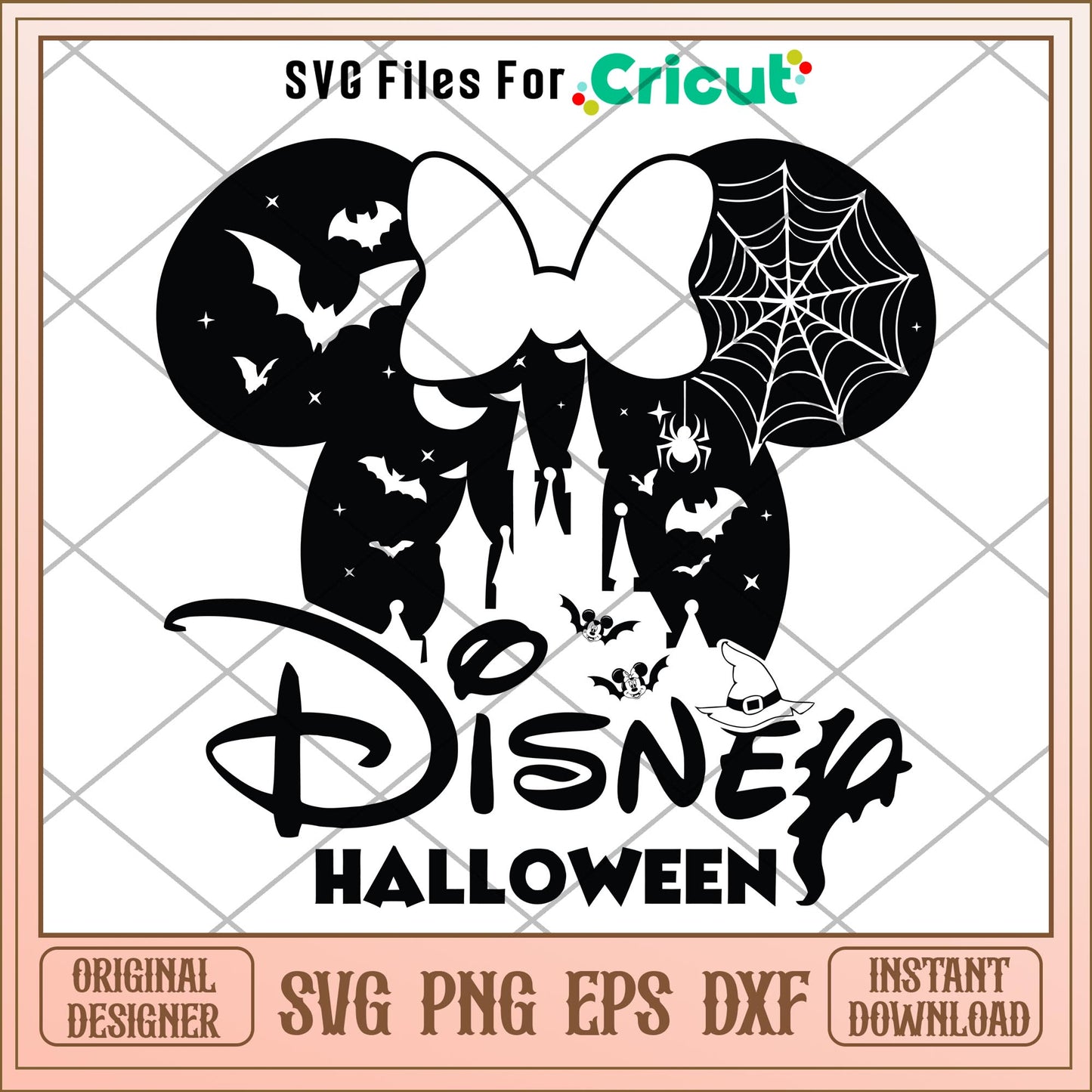 Disney Castle Minnie Mouse halloween svg, Disney characters svg, Digital Download