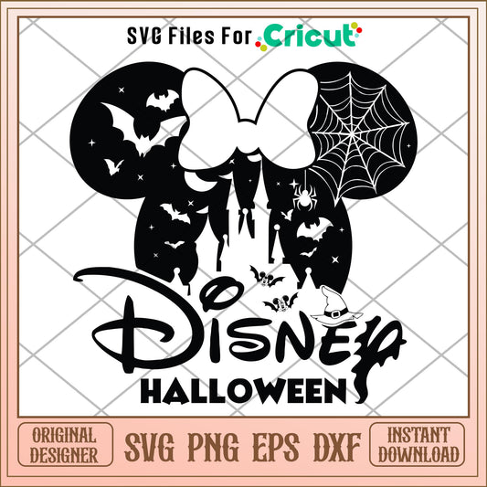 Disney Castle Minnie Mouse halloween svg, Disney characters svg, Digital Download