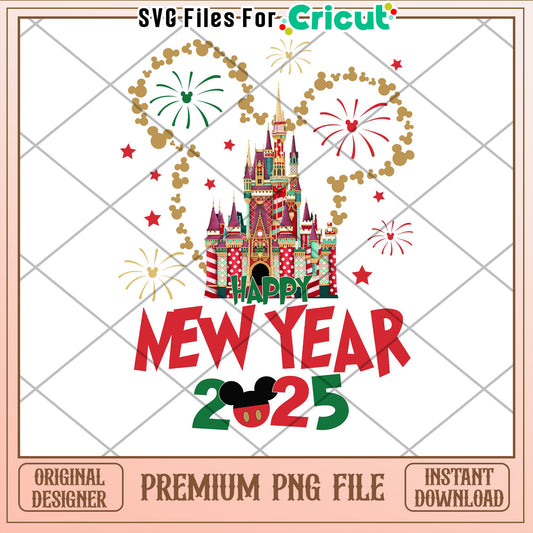 Disney Castle New Year 2025 PNG