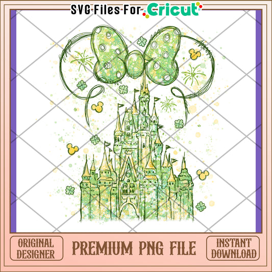 Disney Castle PNG St Patricks Day Design