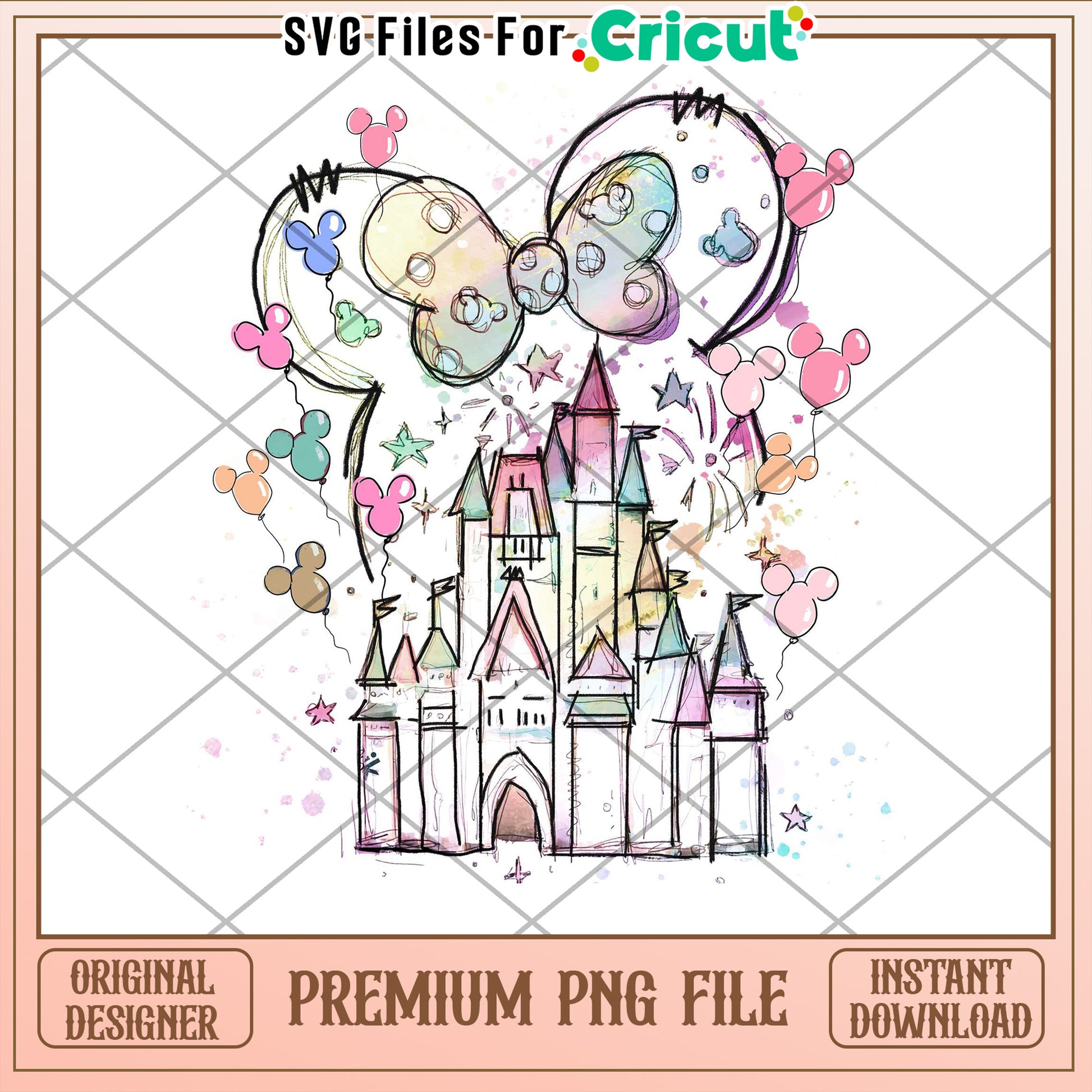 Disney Castle PNG Sublimation Design