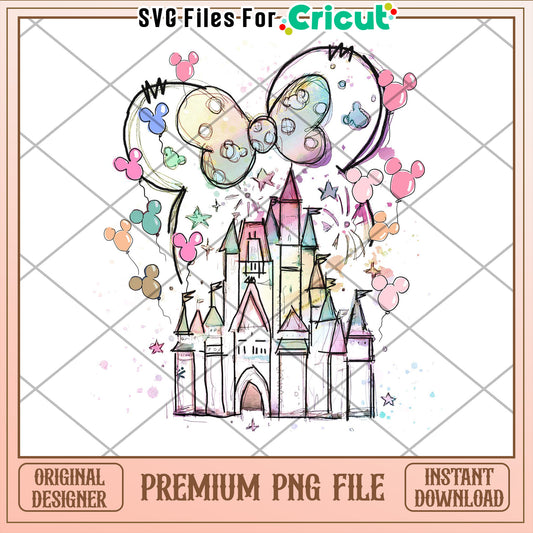 Disney Castle PNG Sublimation Design