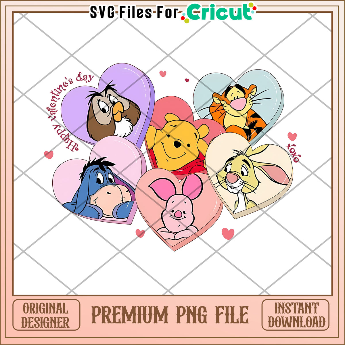 Disney Character Hearts Valentine's Day PNG Design File – svg files for ...