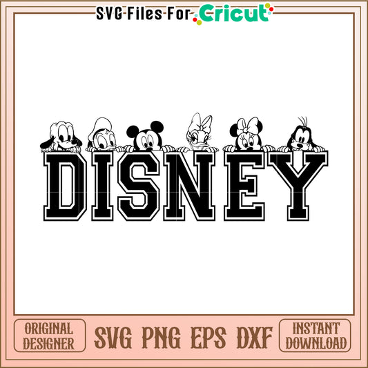 Disney Characters SVG Design Instant Download