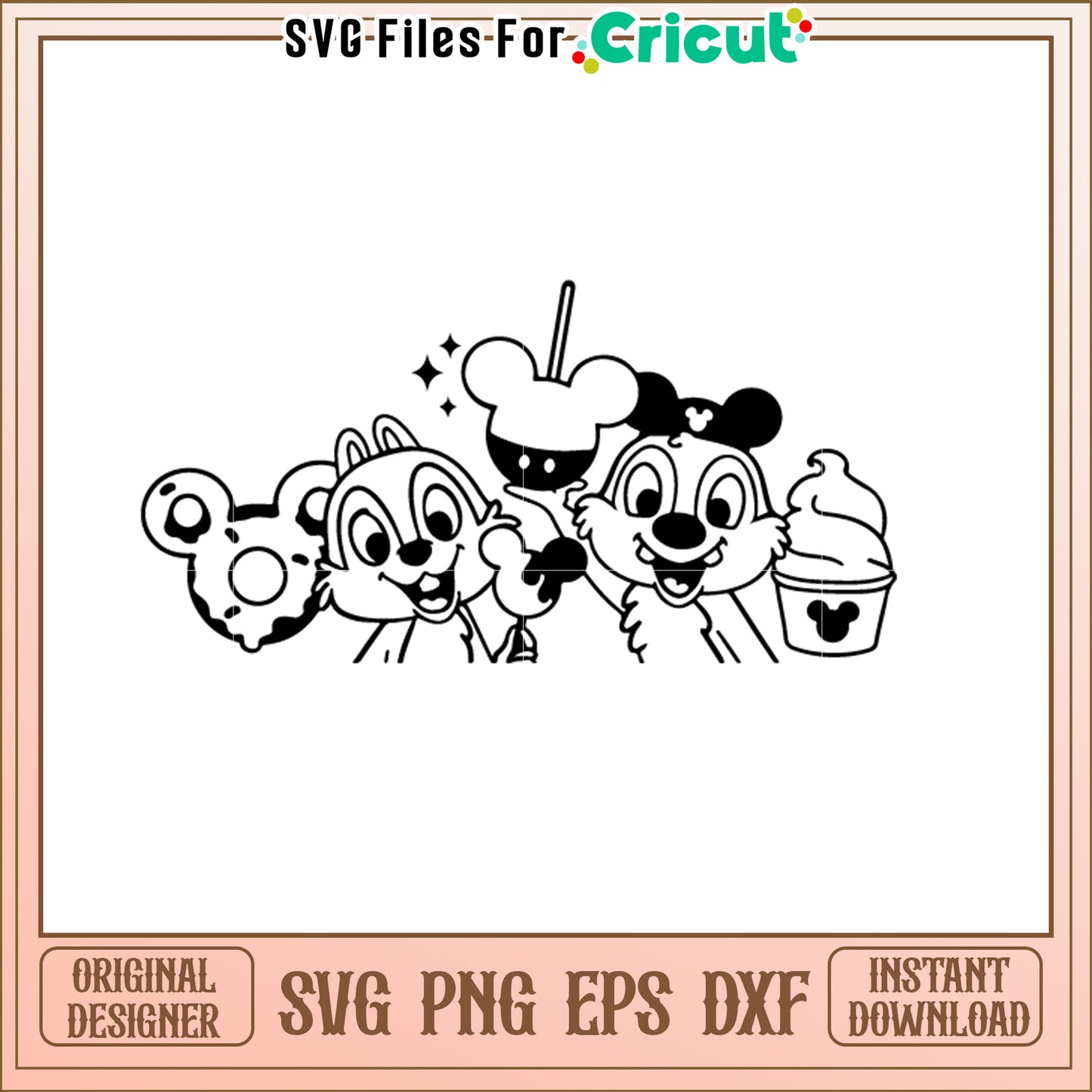 Disney Chipmunk Friends SVG