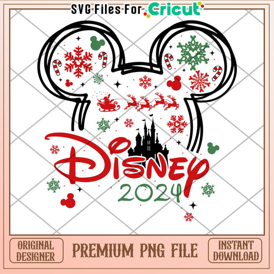 Disney Christmas 2024 PNG Design