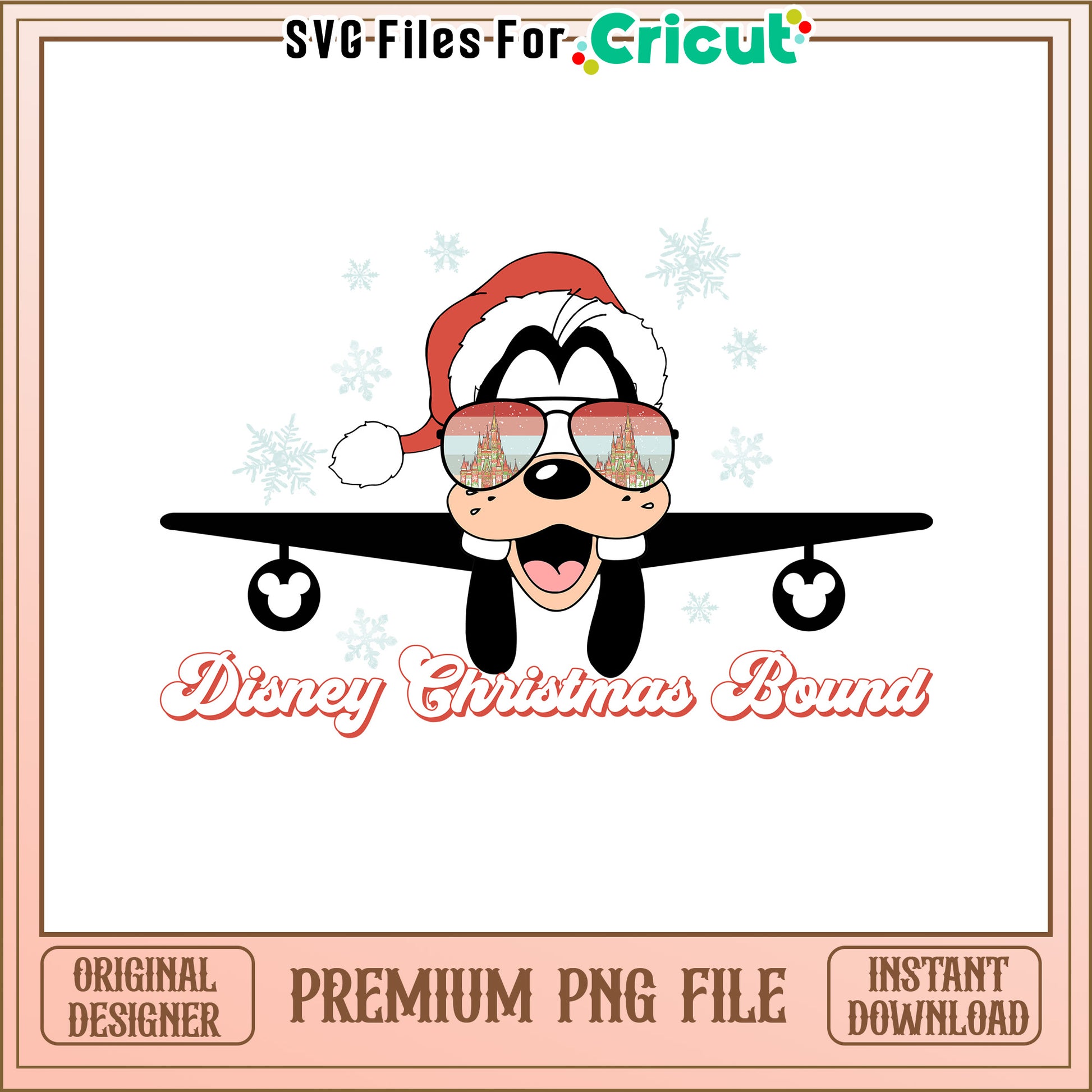 Disney Christmas Bound Goofy PNG for Cricut, perfect for holiday crafts