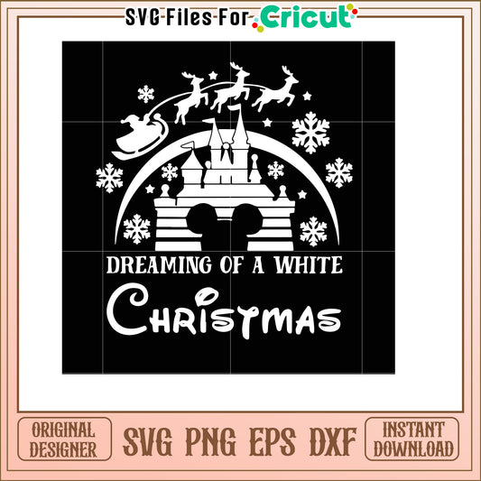 Disney Christmas Castle SVG