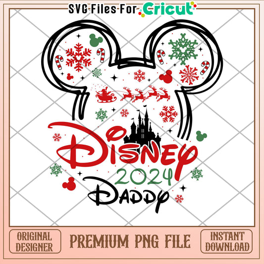 Disney Christmas Daddy 2024 PNG