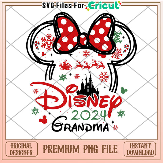 Disney Christmas Grandma 2024 PNG