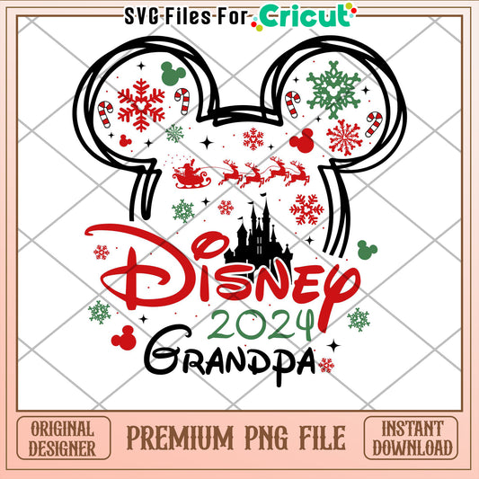 Disney Christmas Grandpa 2024 PNG