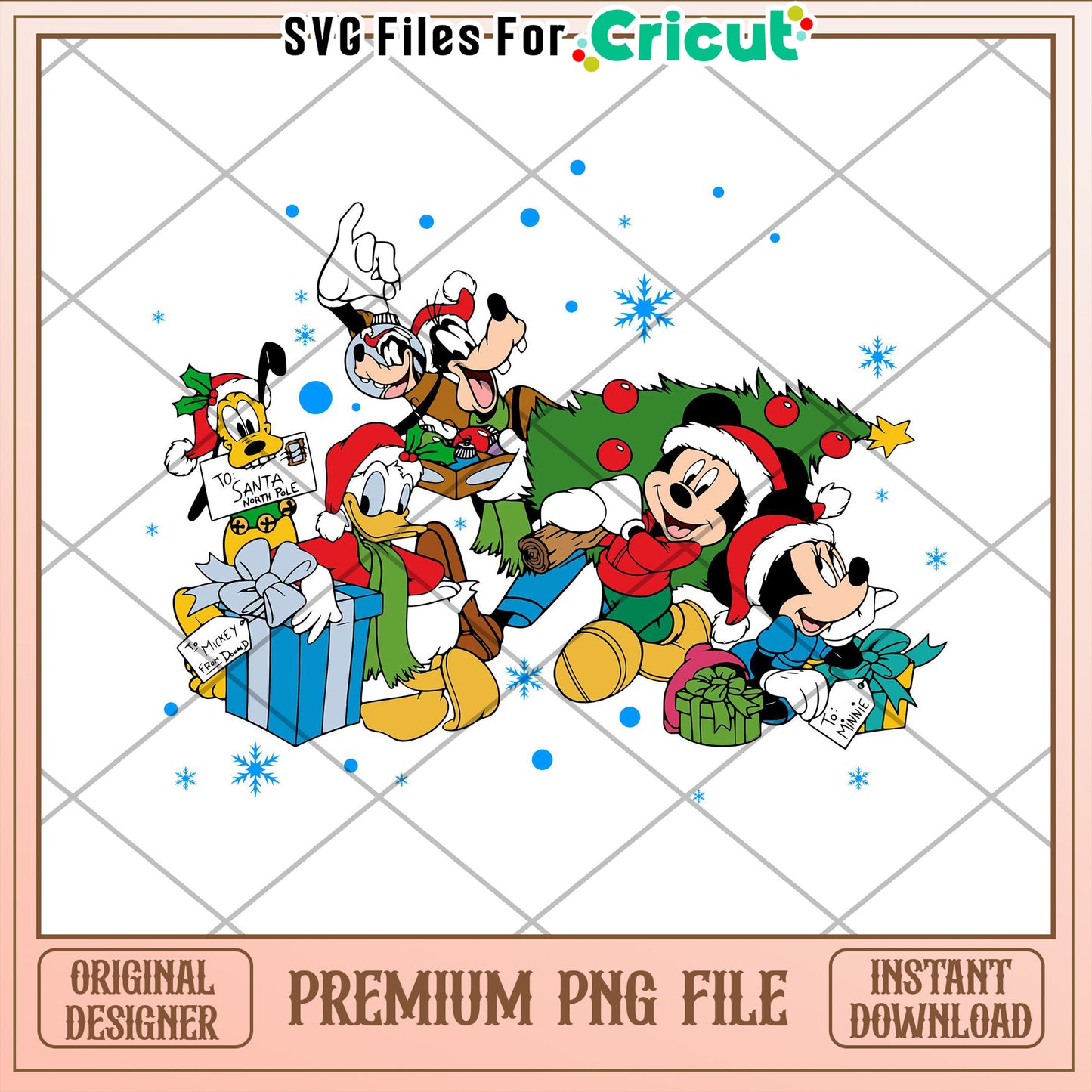 Disney Christmas PNG Cricut File