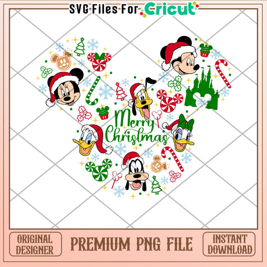 Disney Christmas PNG Heart Design