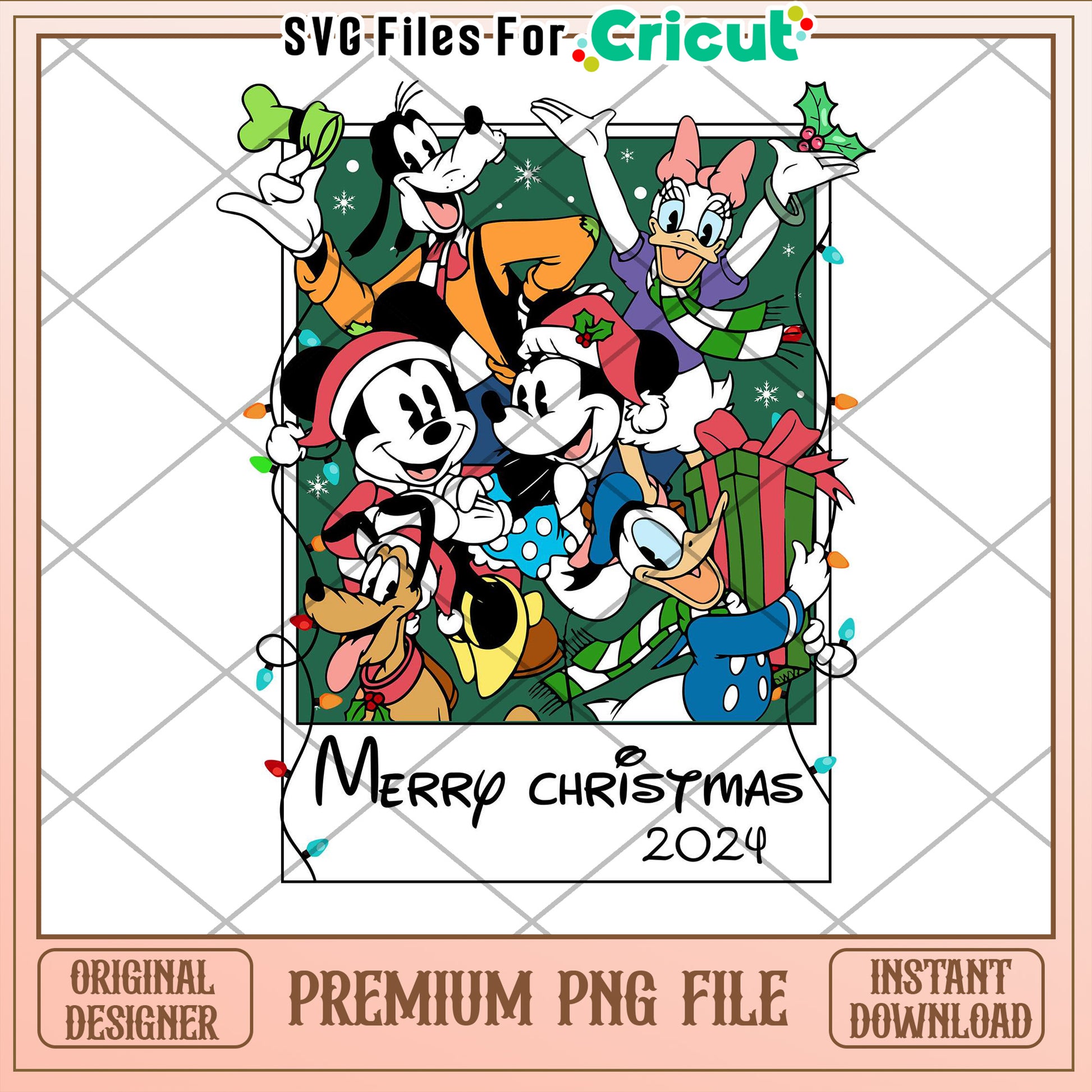 Disney Christmas PNG  Instant Download