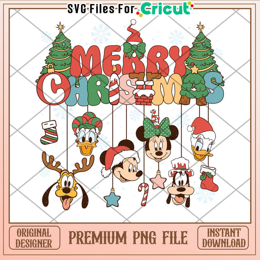 Disney Christmas PNG Merry Xmas Design