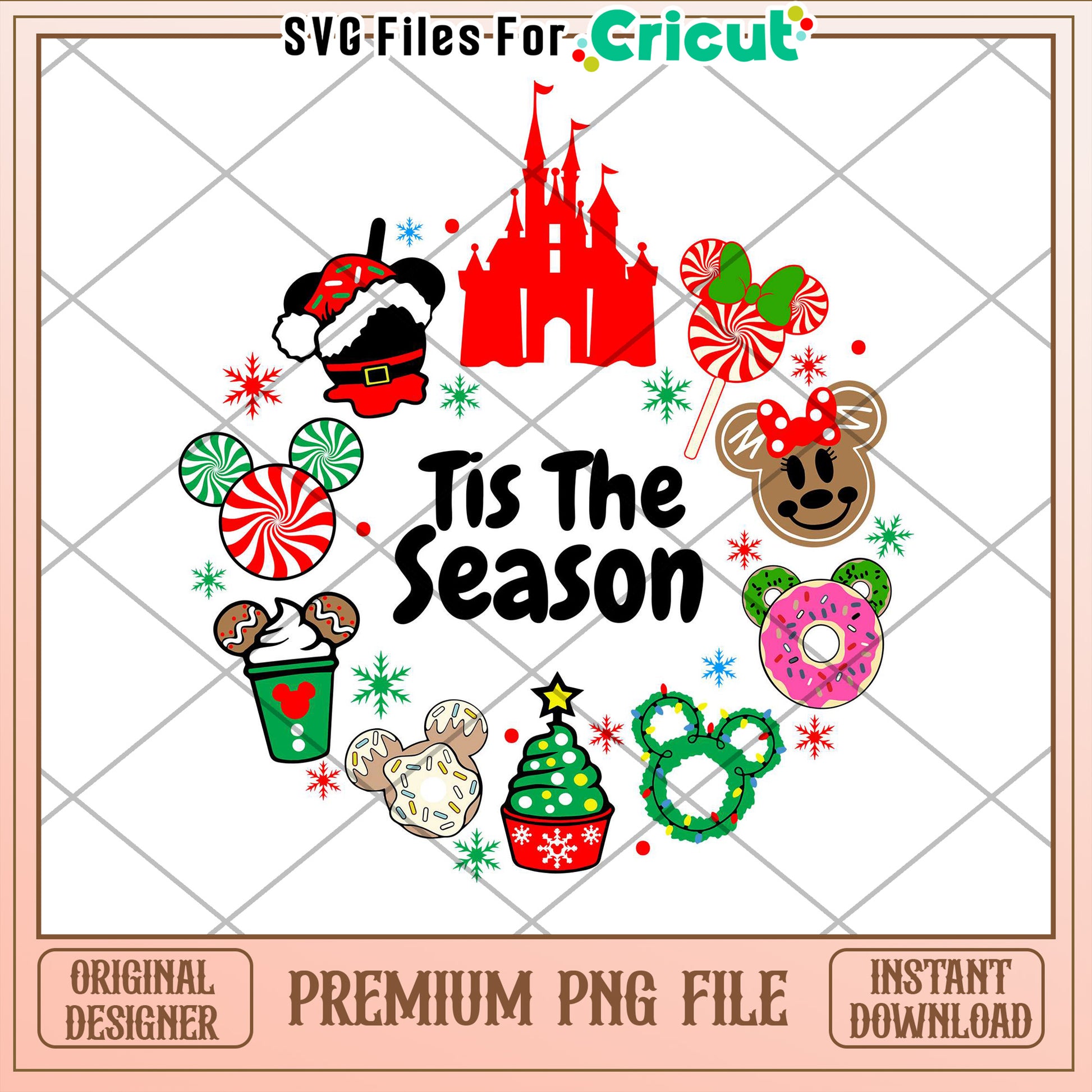 Disney Christmas PNG Tis the Season Design