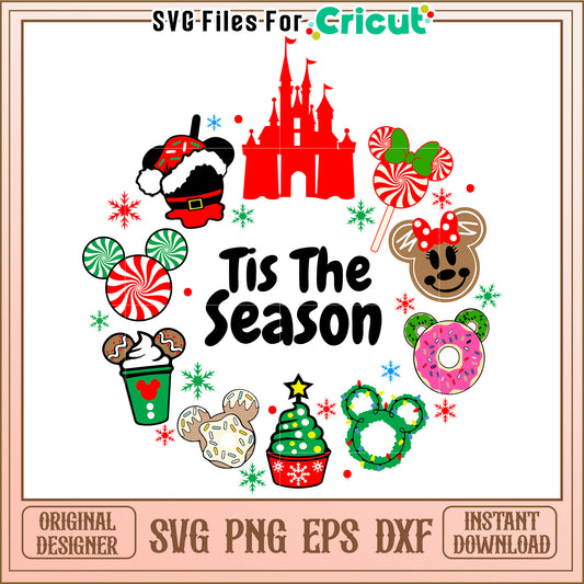 Disney Christmas SVG Bundle Tis the Season