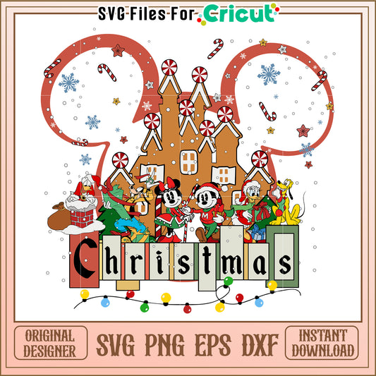 Disney Christmas SVG Cut File Design