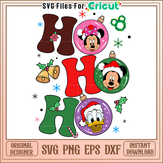 Disney Christmas SVG Ornaments PNG EPS DXF