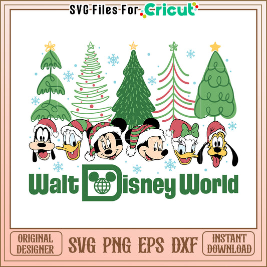 Disney Christmas SVG, PNG, EPS, DXF