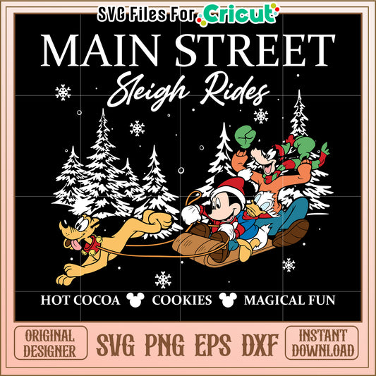 Disney Christmas Sleigh SVG Design