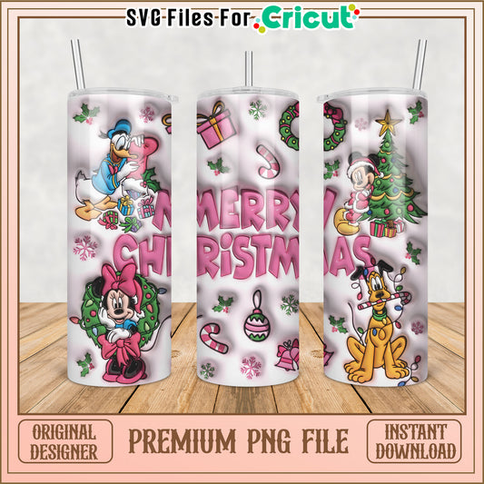 Disney Christmas Tumbler PNG Sublimation