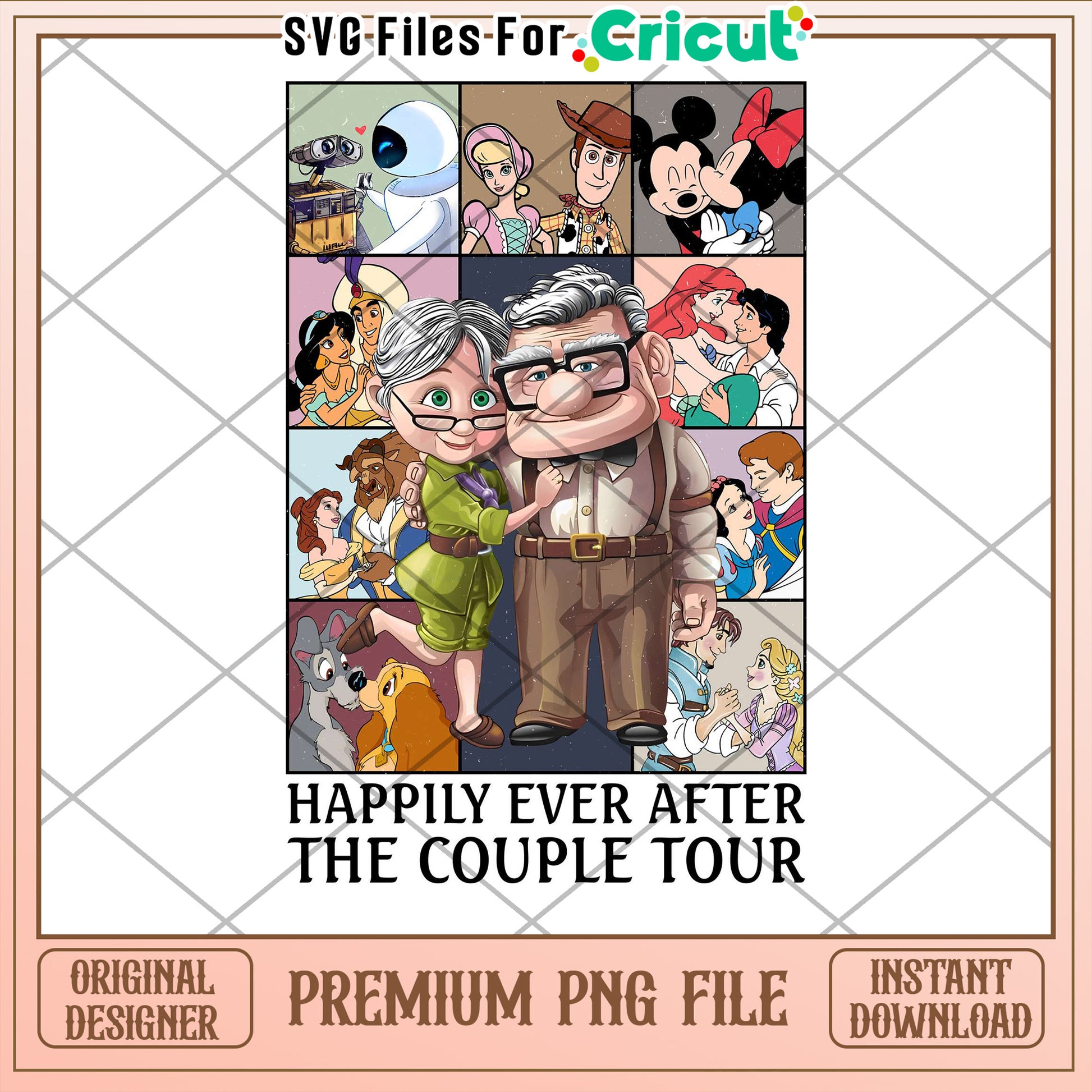 Disney Couples PNG Sublimation Design