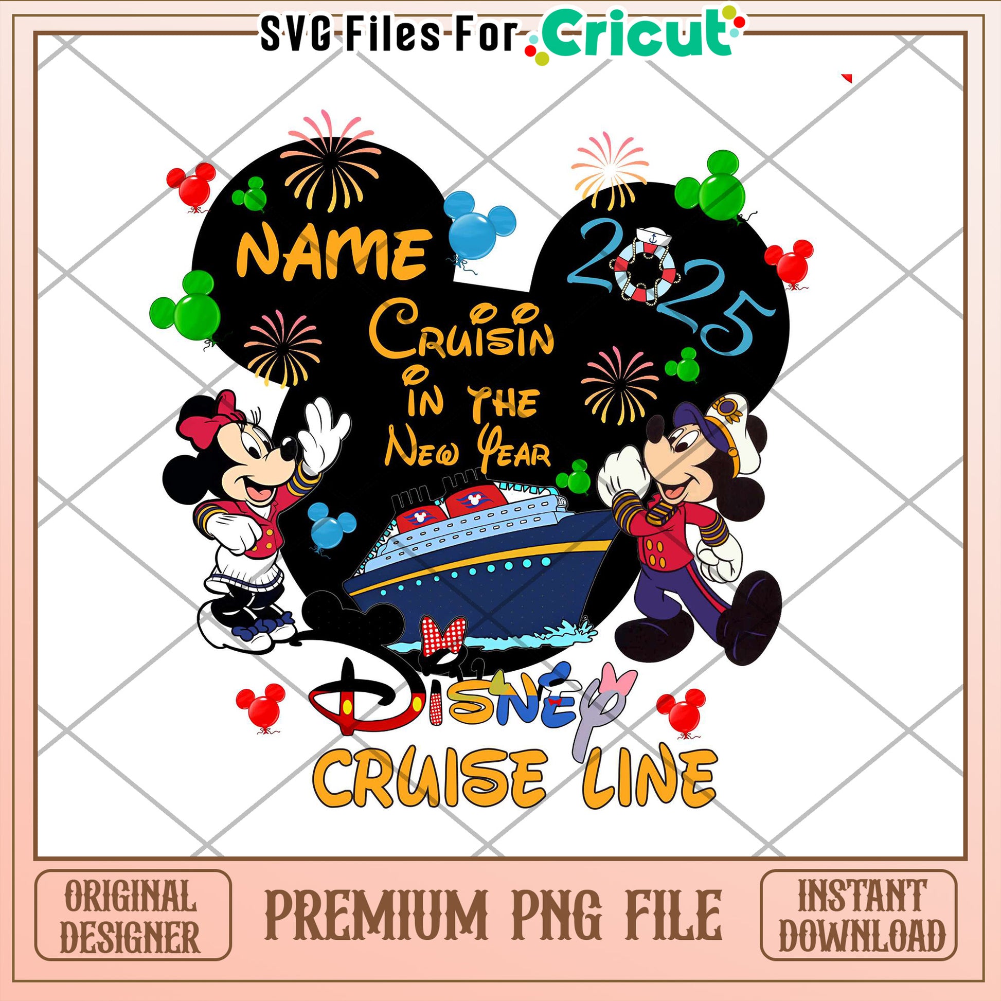Disney Cruise 2025 PNG Family Design