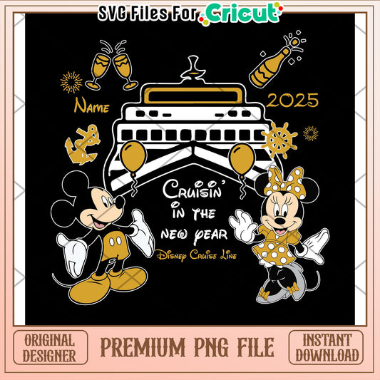 Disney Cruise New Year PNG 2025