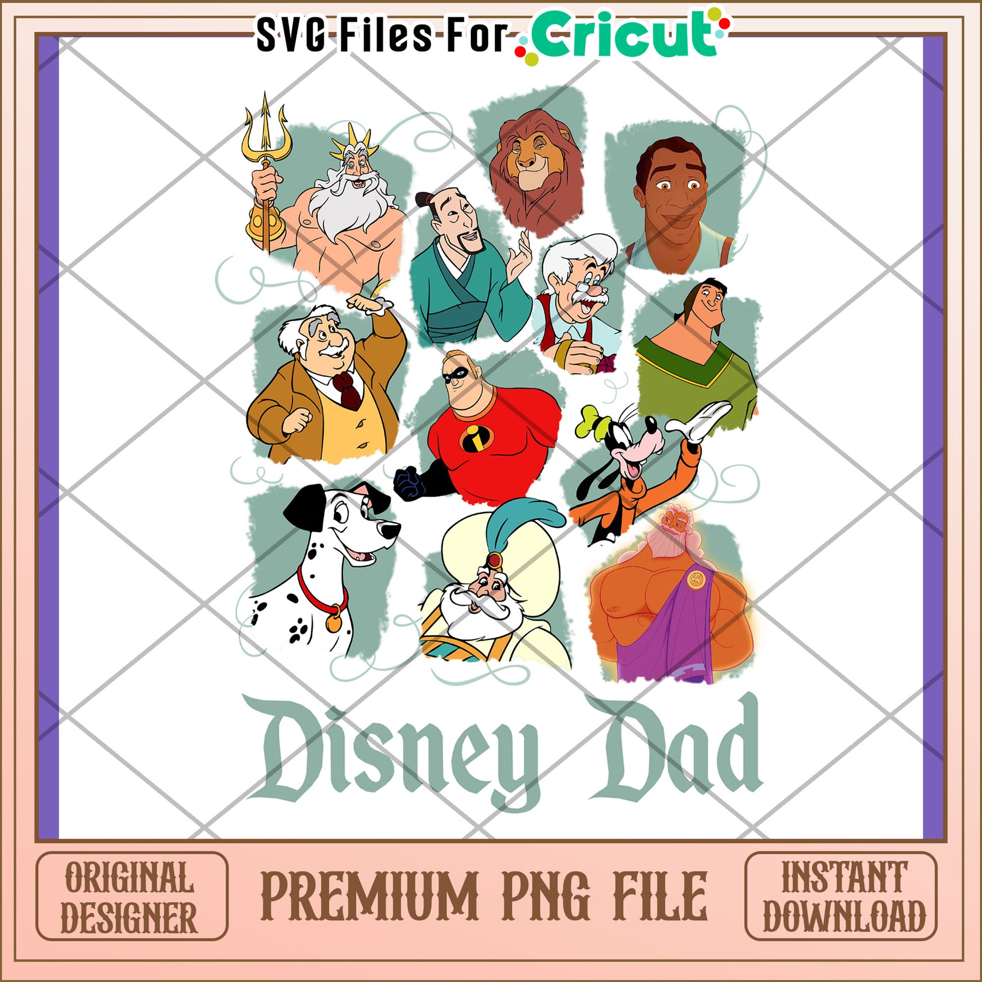 Disney Dad PNG Premium Father's Day Design