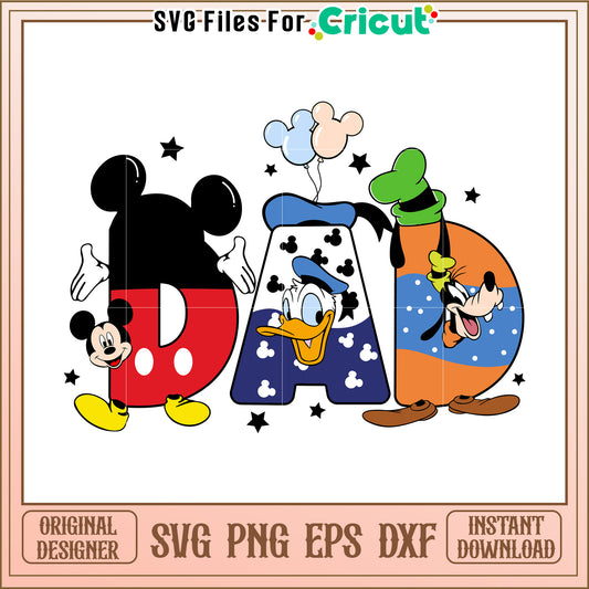 Disney Dad SVG Design - PNG EPS DXF