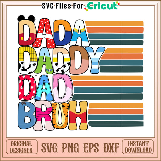 Disney Dad SVG Design Instant Download