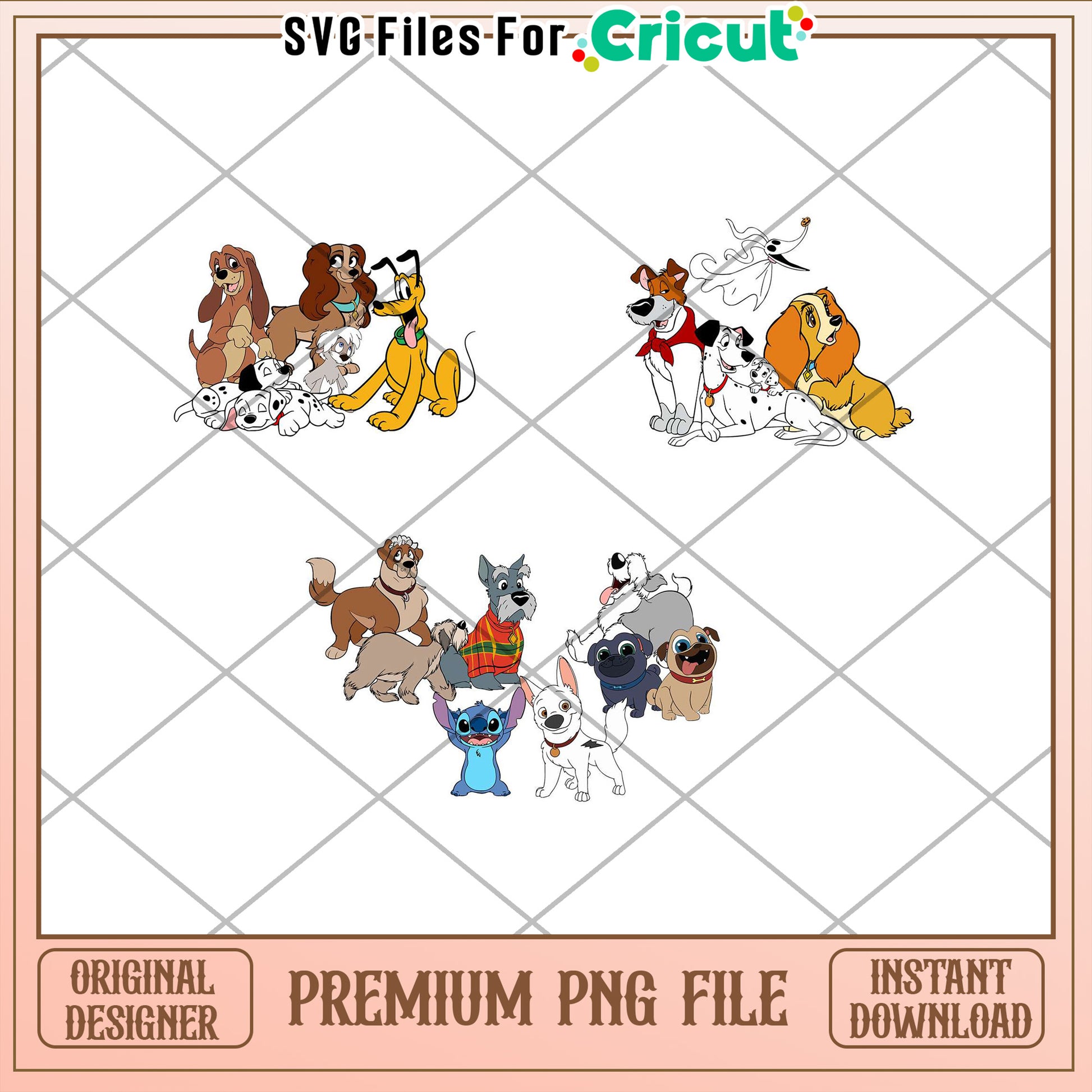 Disney Dogs PNG Bundle Instant Download