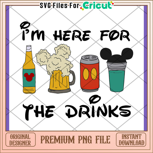 Disney Drinks PNG Design Instant Download