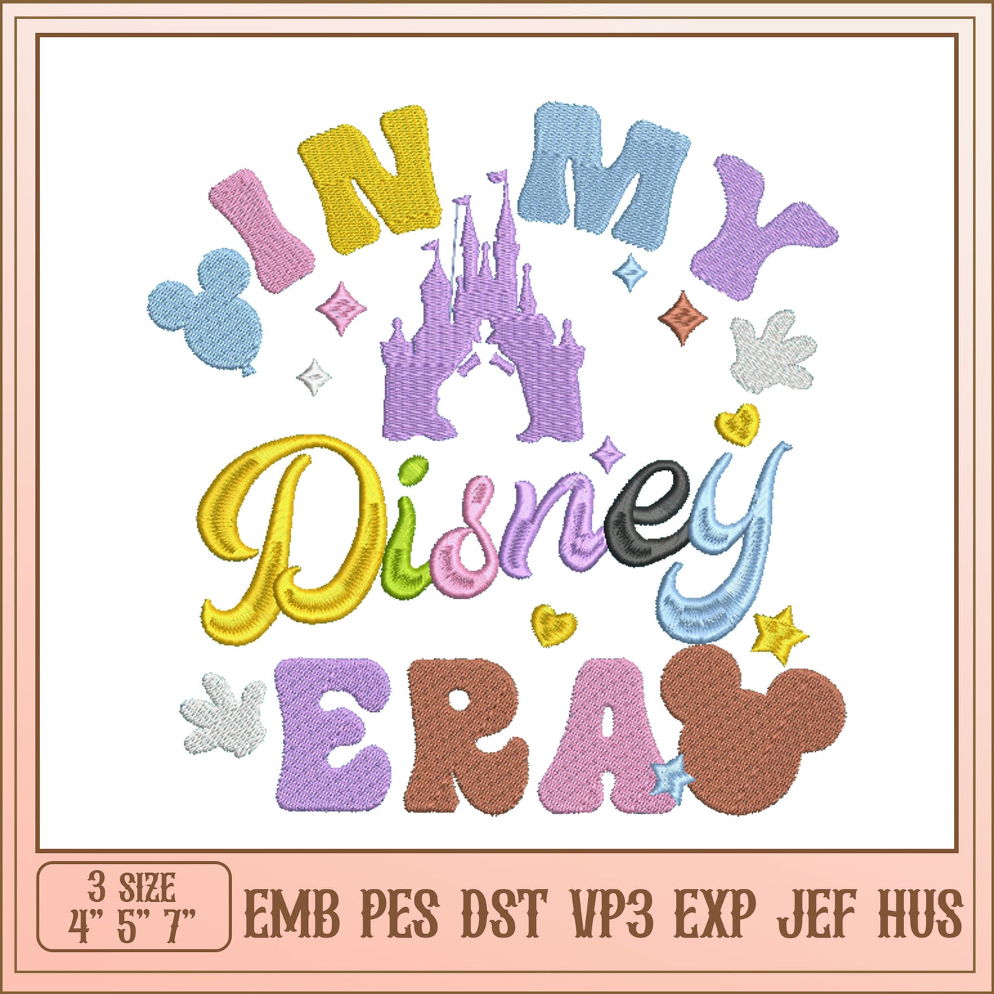 Disney Era Embroidery Design
