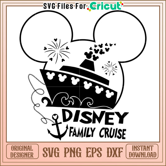 Disney Family Cruise SVG Cut File