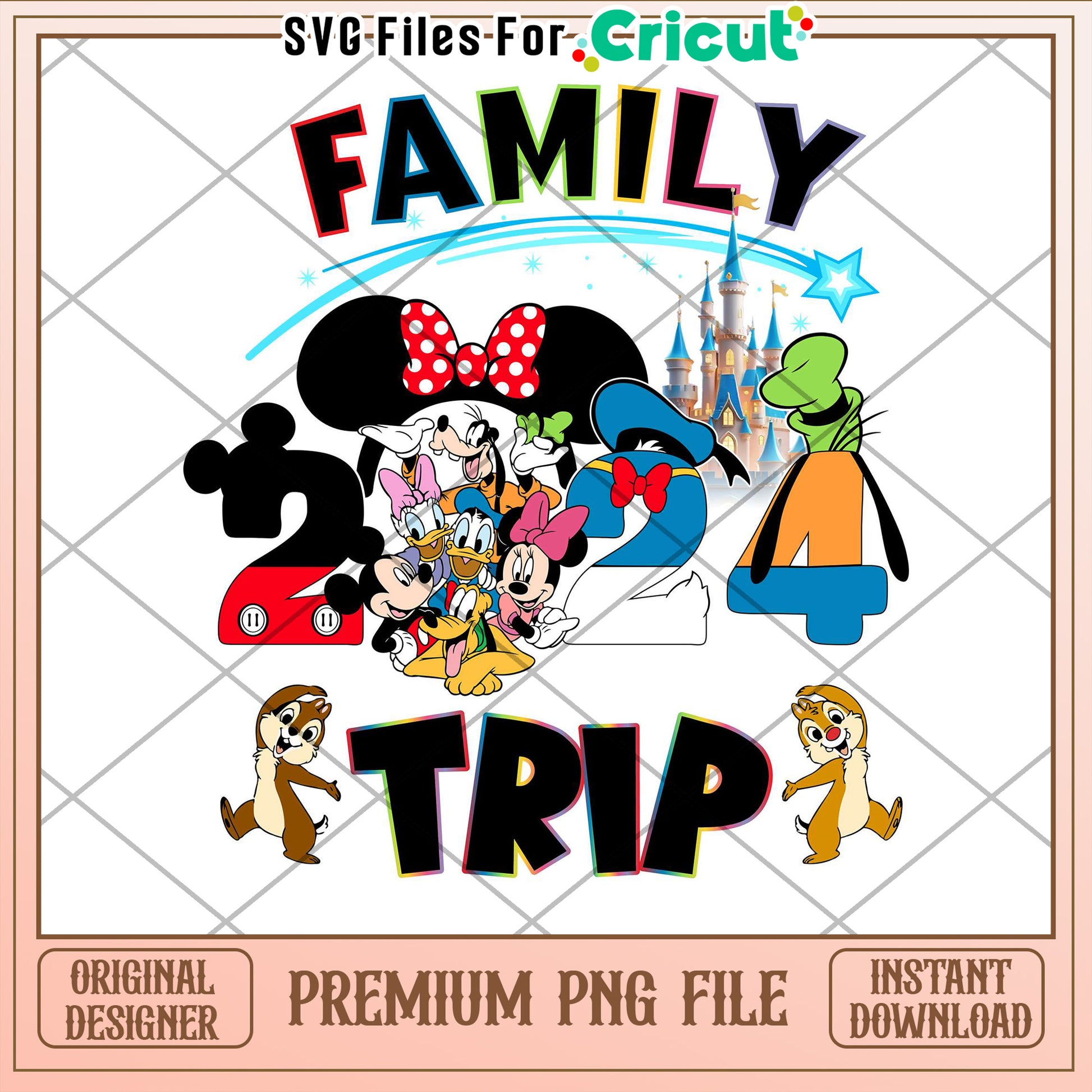 Disney Family Trip 2024 PNG