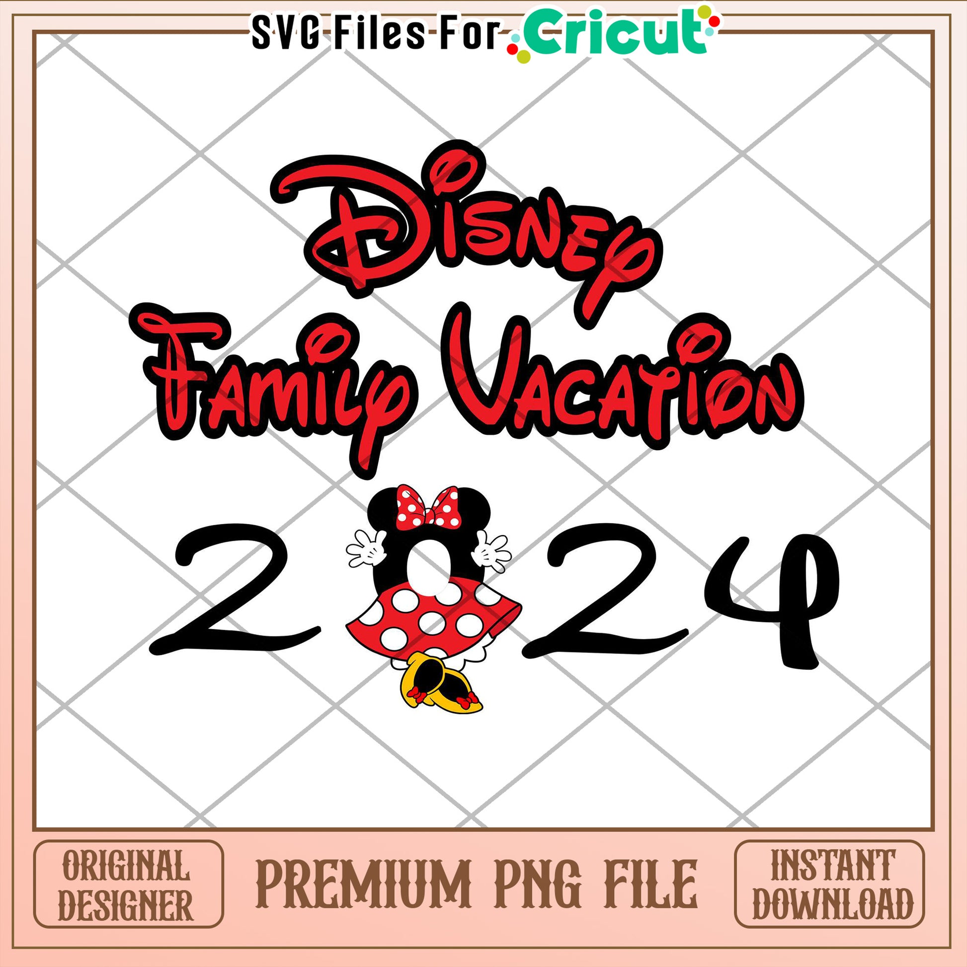 Disney Family Vacation 2024 PNG File for Cricut Instant Download