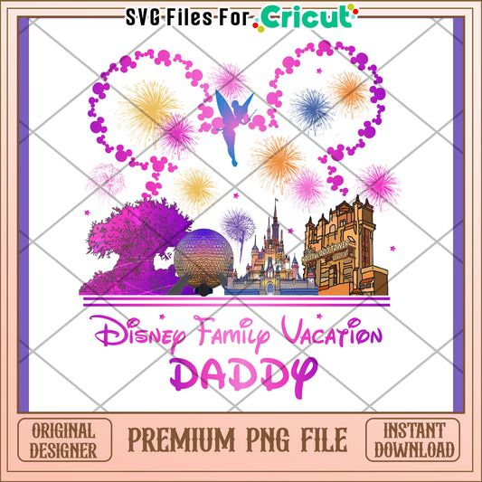 Disney Family Vacation Daddy PNG
