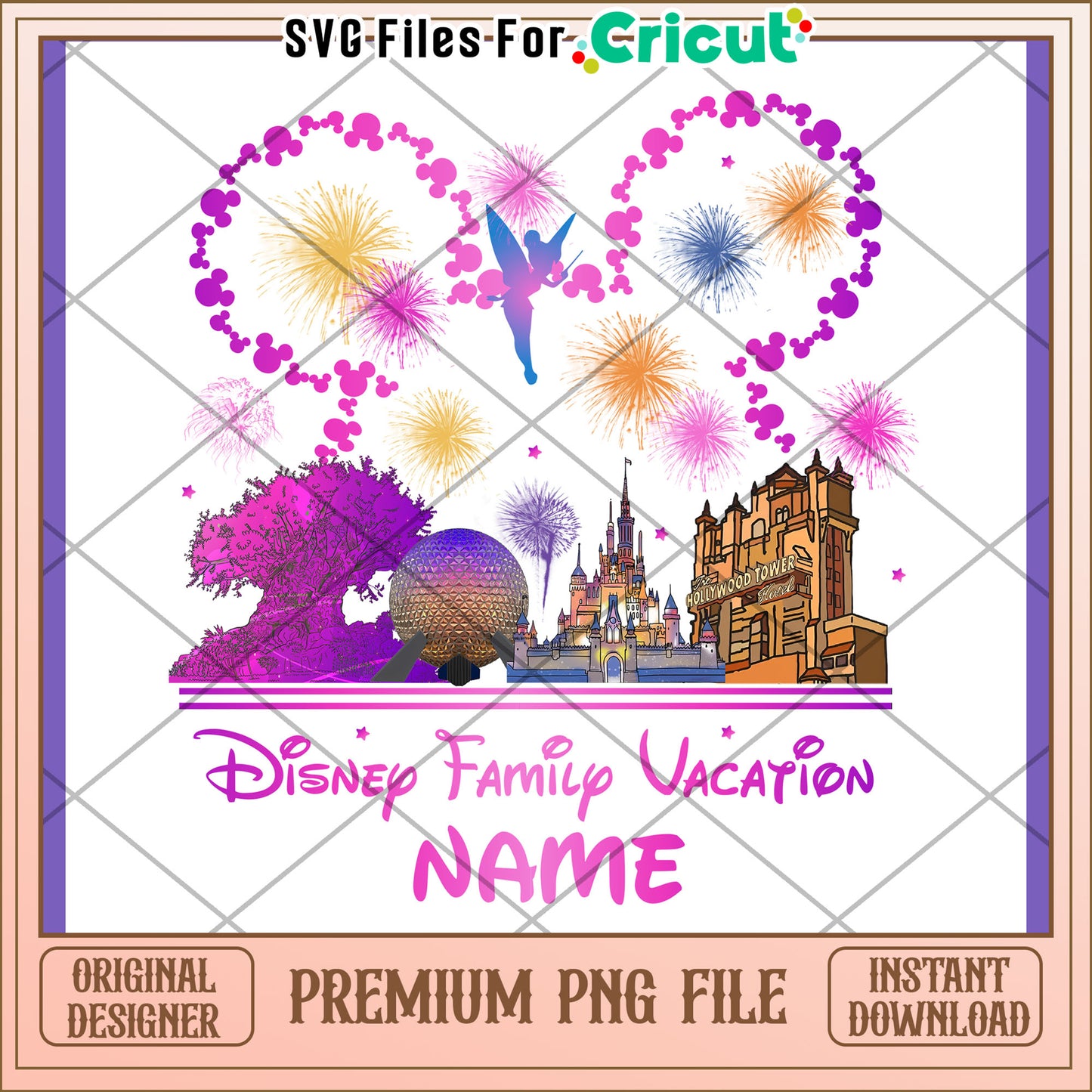 Disney Family Vacation PNG Design
