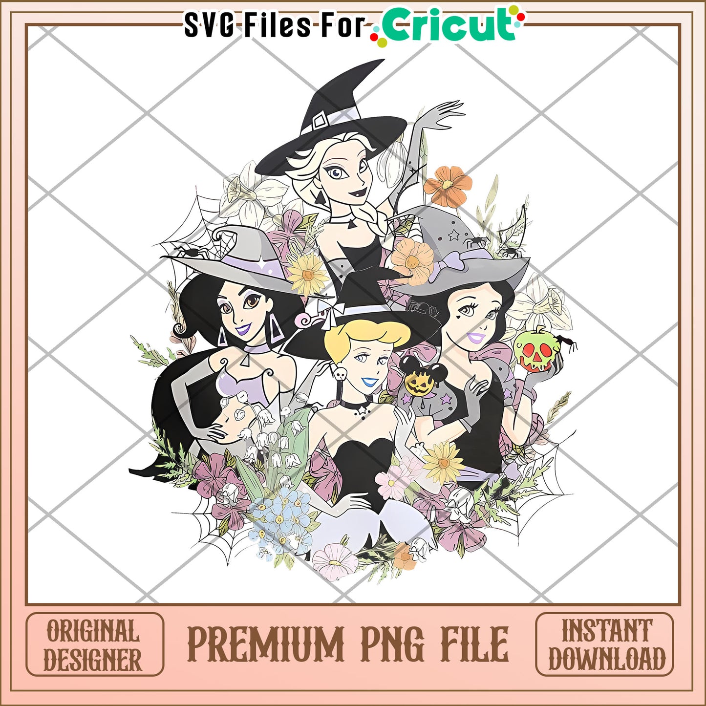 Disney Floral Halloween Princess png, halloween kills​ png, halloween era png