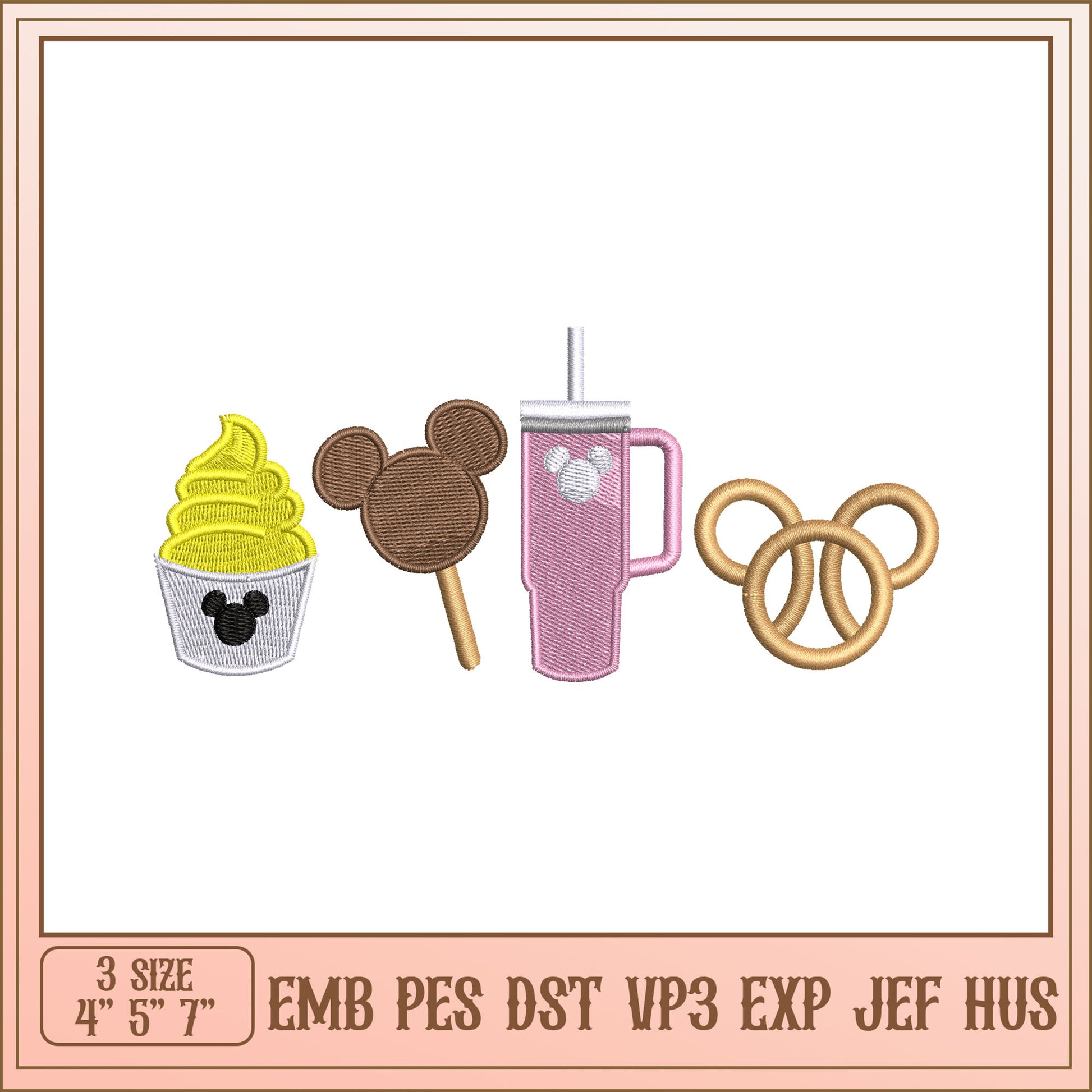 Disney Food Embroidery Designs